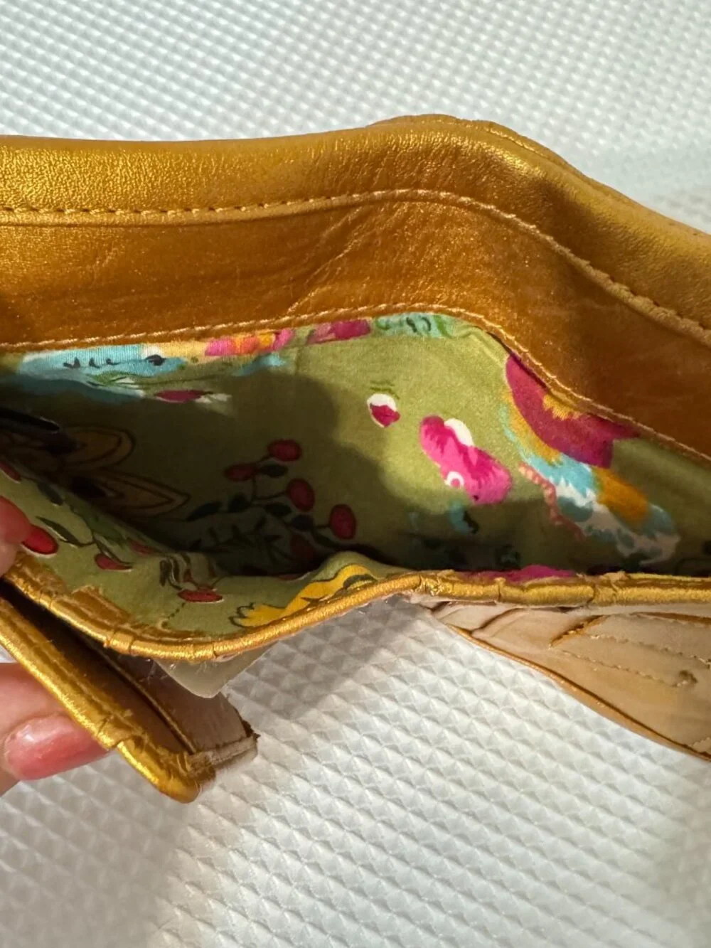 LATICO NWOT Orange Gold Leather Wallet